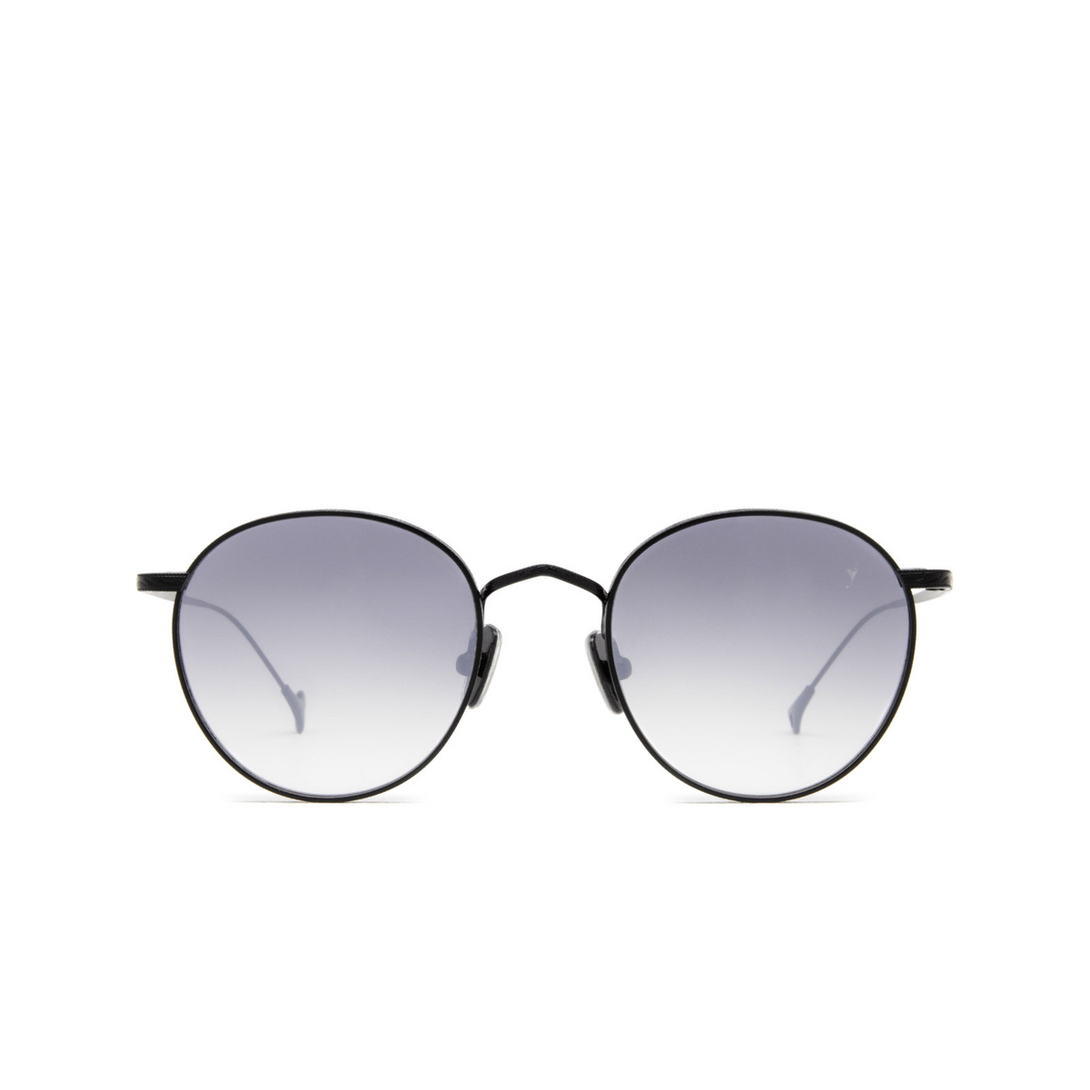 Eyepetizer® Round Sunglasses: Jockey color Black C.6-27F - front view.