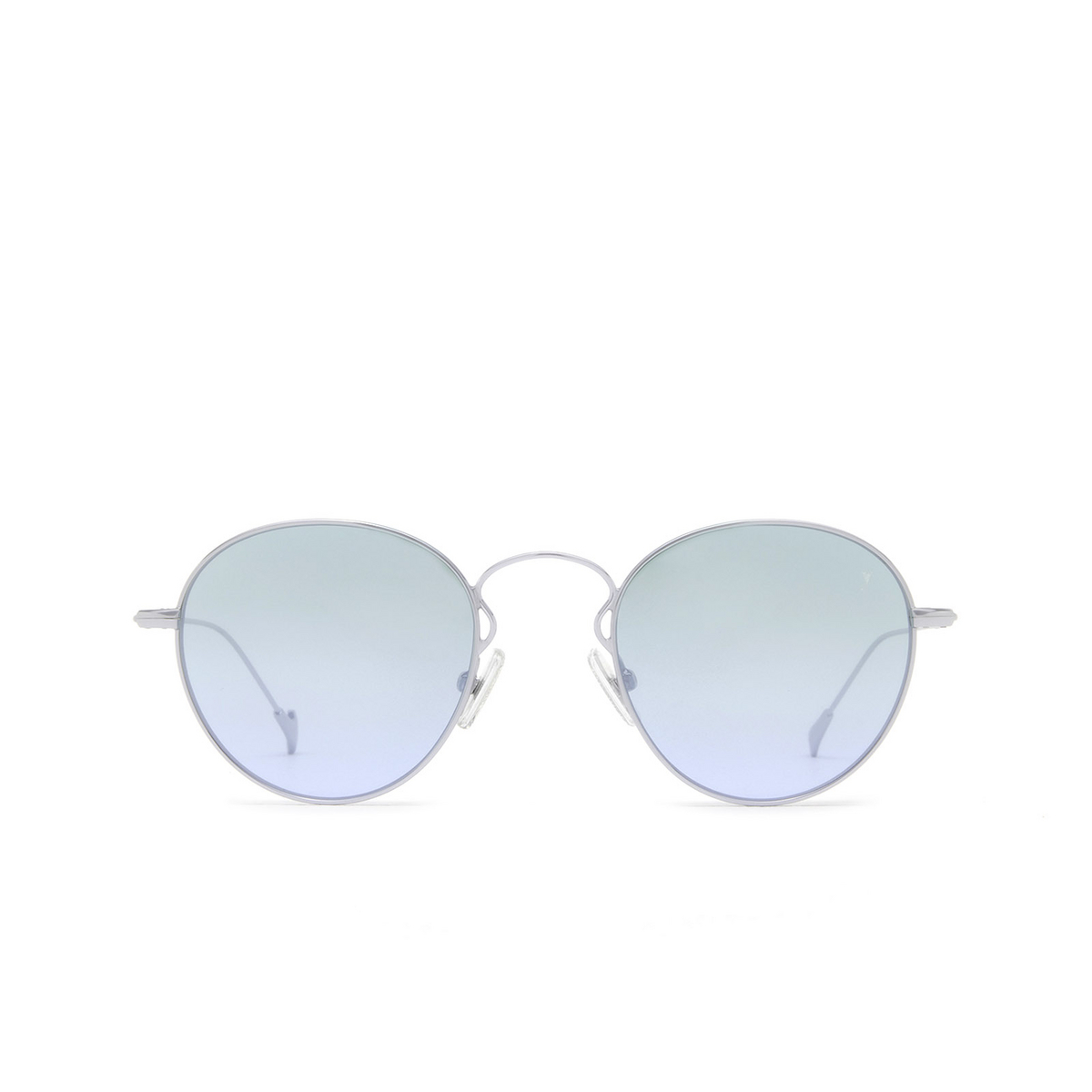 Eyepetizer® Round Sunglasses: Julien color Silver C.1-43F - front view.