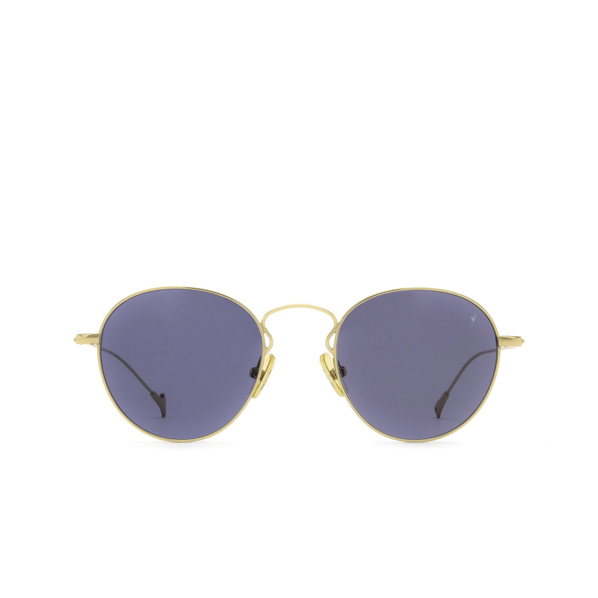 Eyepetizer® Round Sunglasses: Julien color Gold C.4-39 - front view.