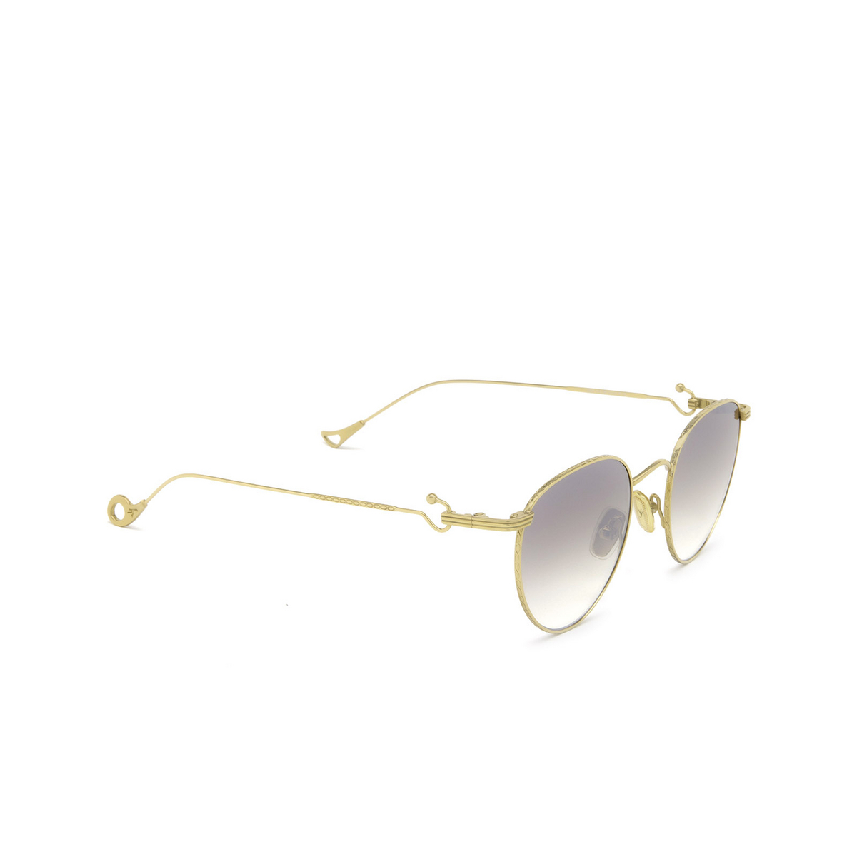 Eyepetizer® Round Sunglasses: Lune color Gold C.4-18F - three-quarters view.