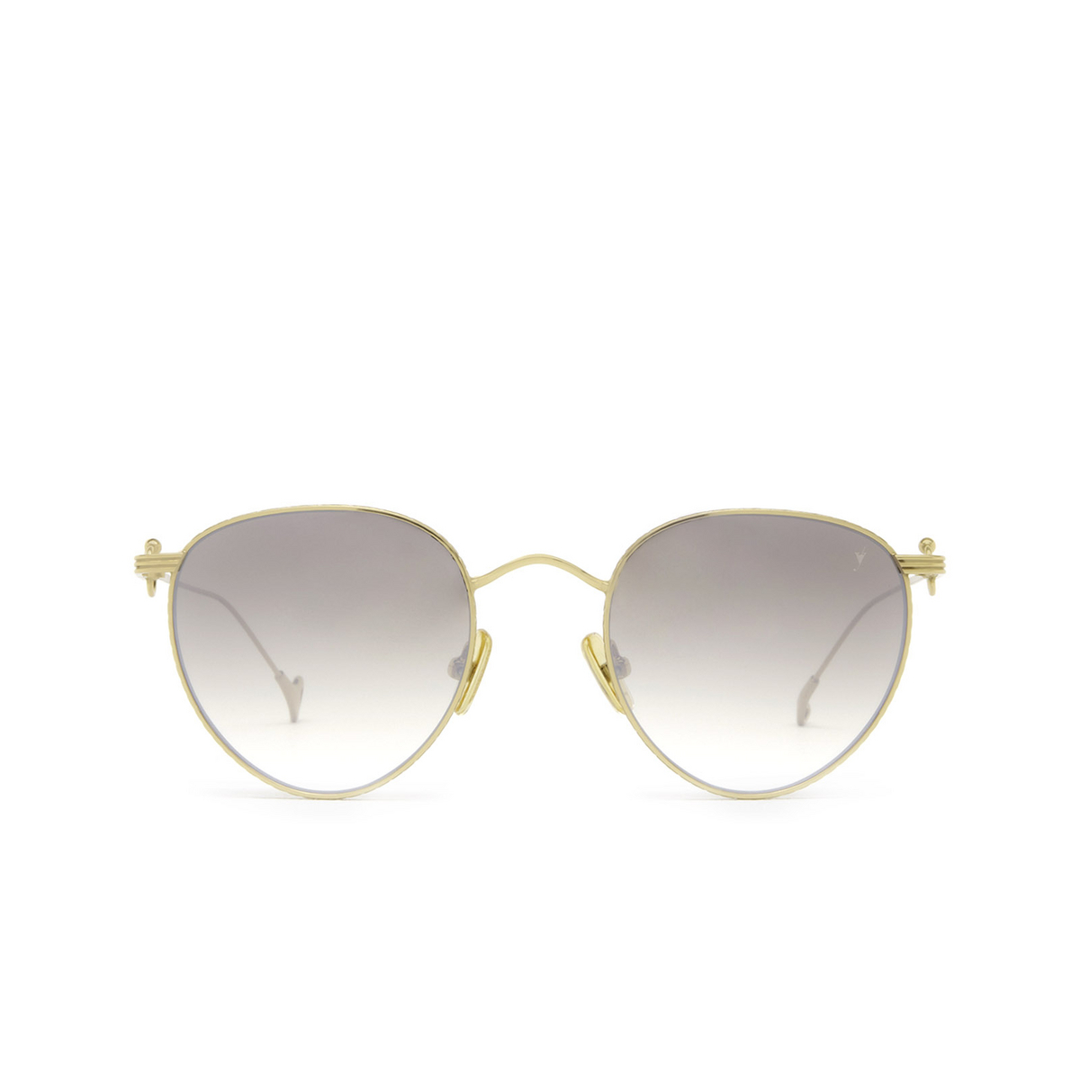 Eyepetizer® Round Sunglasses: Lune color Gold C.4-18F - front view.
