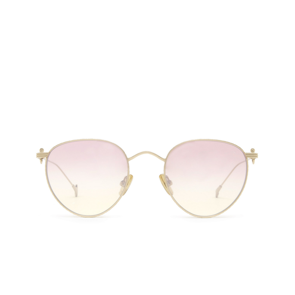 Eyepetizer® Round Sunglasses: Lune color Rose Gold C.9-22F - front view.