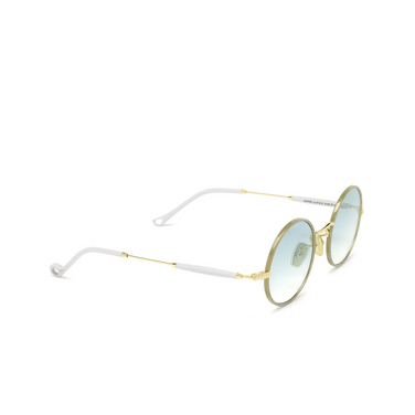 Eyepetizer QUATRE Sunglasses C.4-P-S-21 turquoise havana and gold - three-quarters view