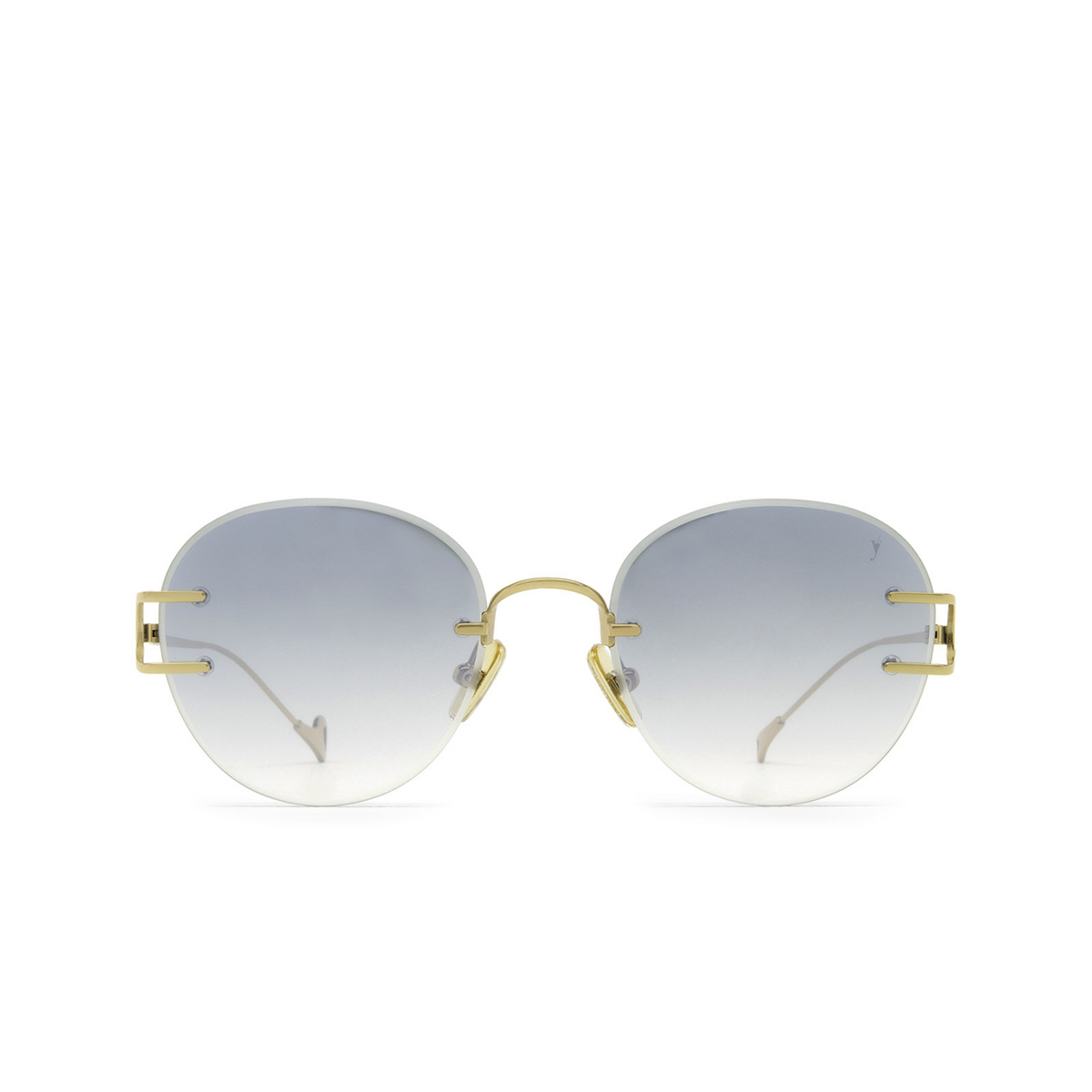 Eyepetizer® Round Sunglasses: Roy color Gold C.4-25F - front view.