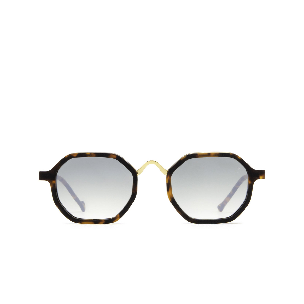 Eyepetizer® Irregular Sunglasses: Senequier color Dark Havana Matt And Gold C.I-4-25F - front view.