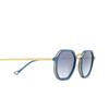 Occhiali da sole Eyepetizer SENEQUIER C.T-4-26F petrol blue matte and gold - anteprima prodotto 3/5