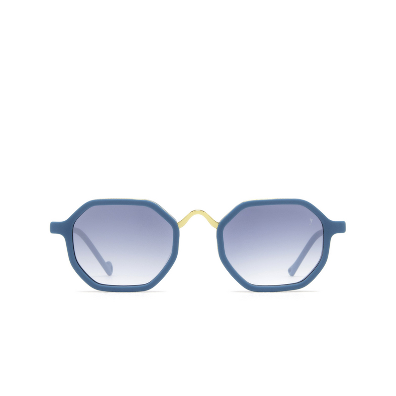 Eyepetizer SENEQUIER Sunglasses C.T-4-26F petrol blue matte and gold - 1/5