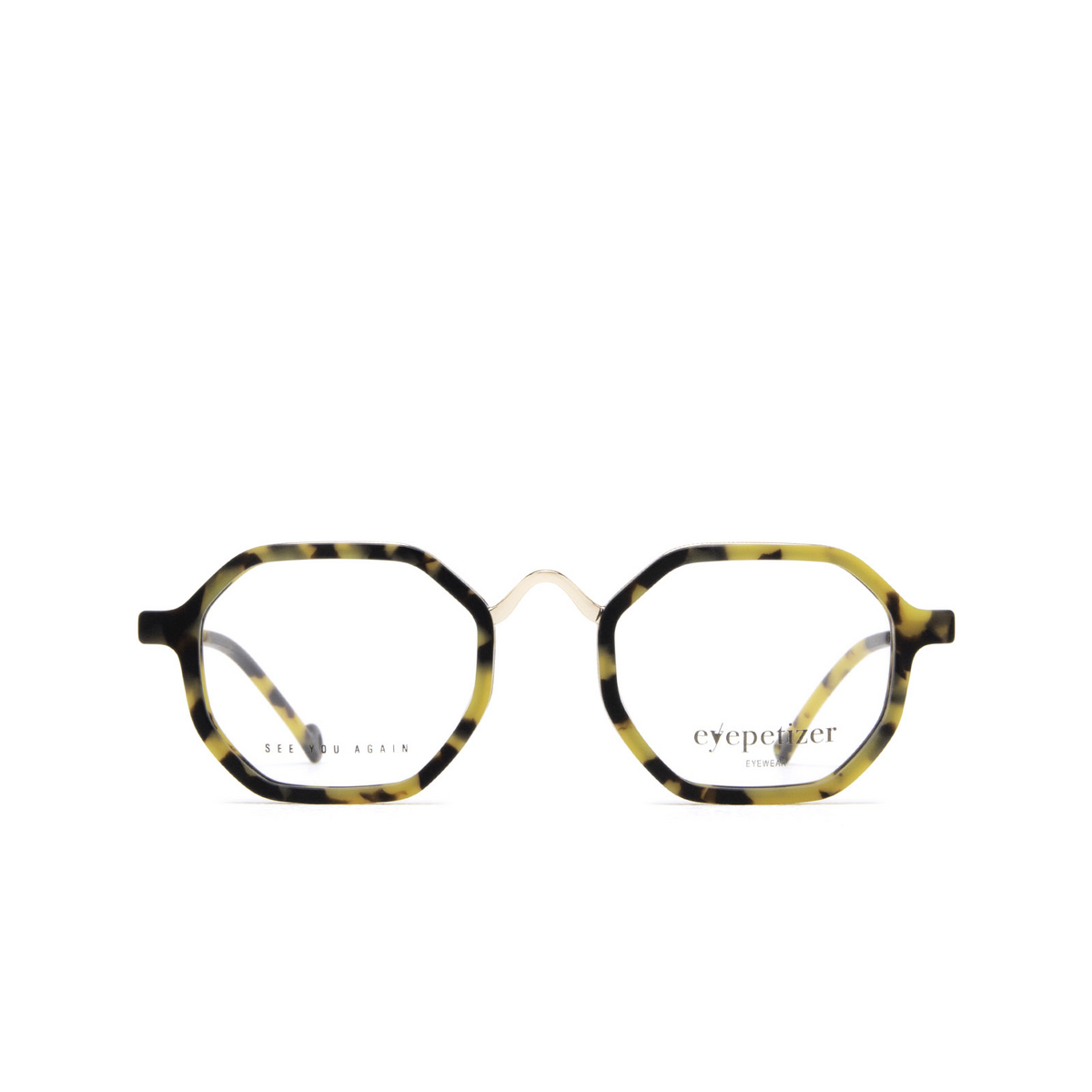 Eyepetizer® Irregular Eyeglasses: Senequier Opt color C.F-9 Havana Matt And Rose Gold - front view