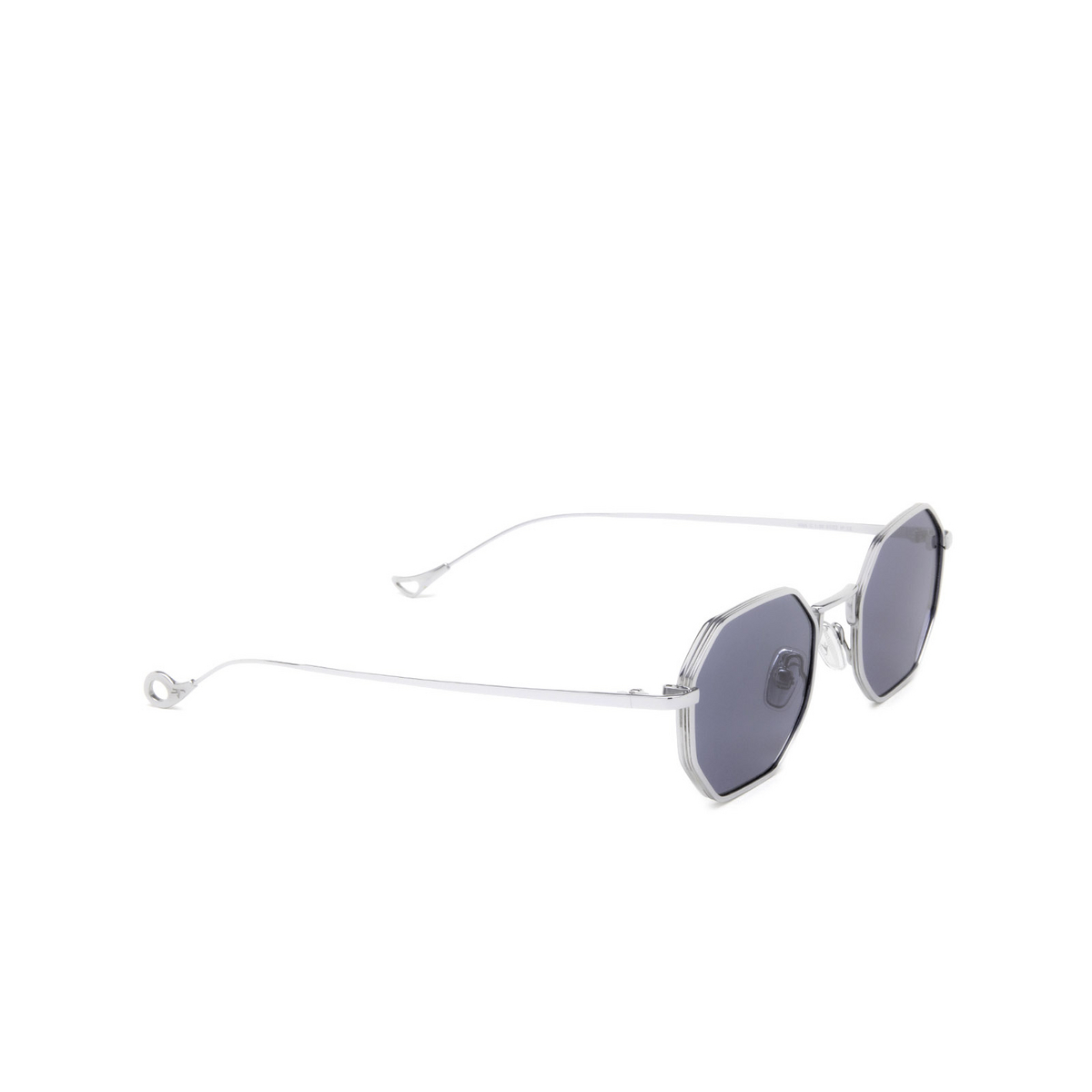 Eyepetizer® Irregular Sunglasses: Van color Silver C.1-39 - three-quarters view.