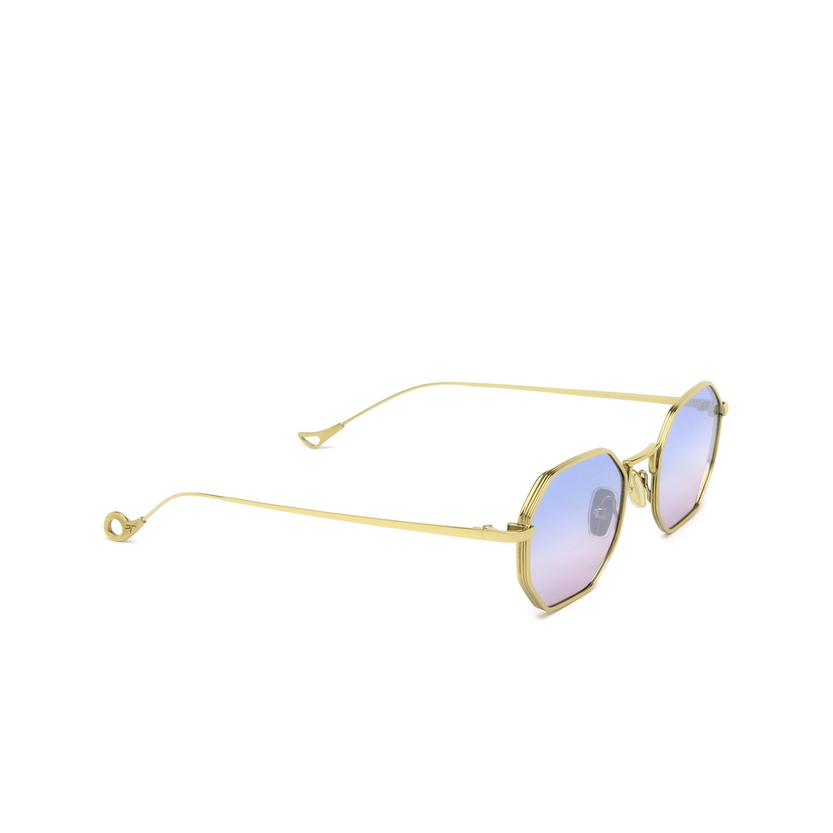 Eyepetizer® Irregular Sunglasses: Van color Gold C.4-42F - three-quarters view.