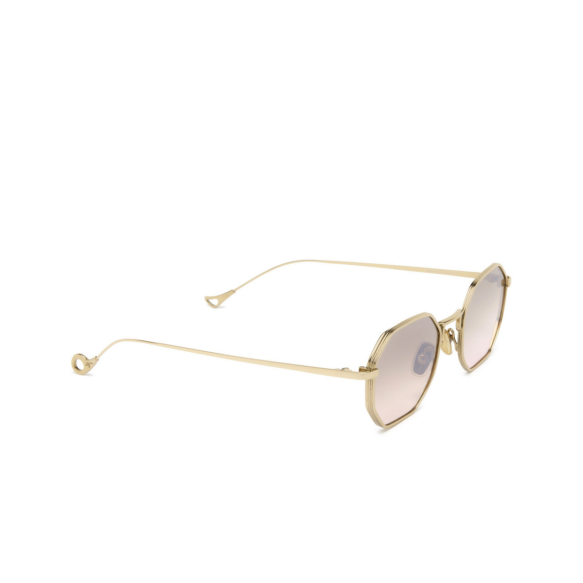 Eyepetizer® Irregular Sunglasses: Van color Rose Gold C.9-44F - three-quarters view.