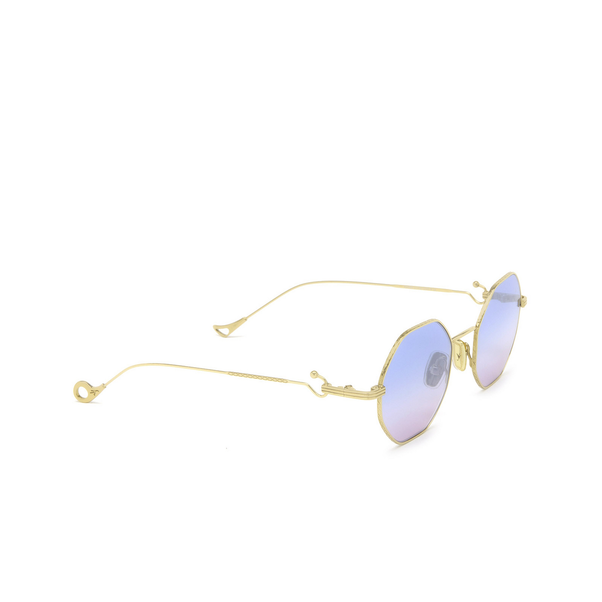 Eyepetizer® Irregular Sunglasses: Voyage color Gold C.4-42F - three-quarters view.