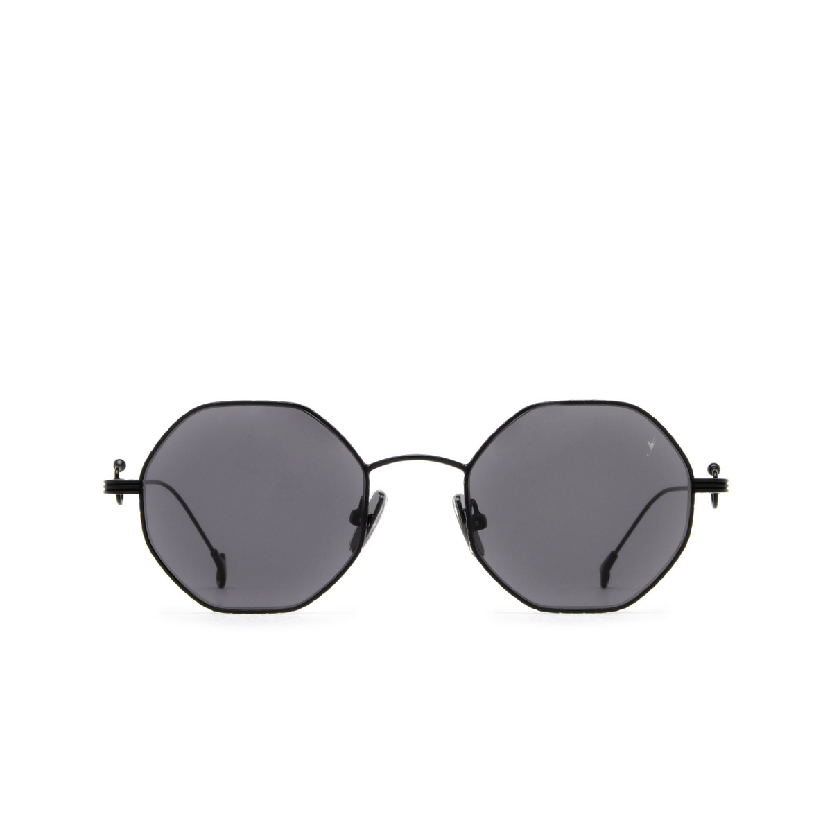 Eyepetizer® Irregular Sunglasses: Voyage color Black C.6-7 - front view.