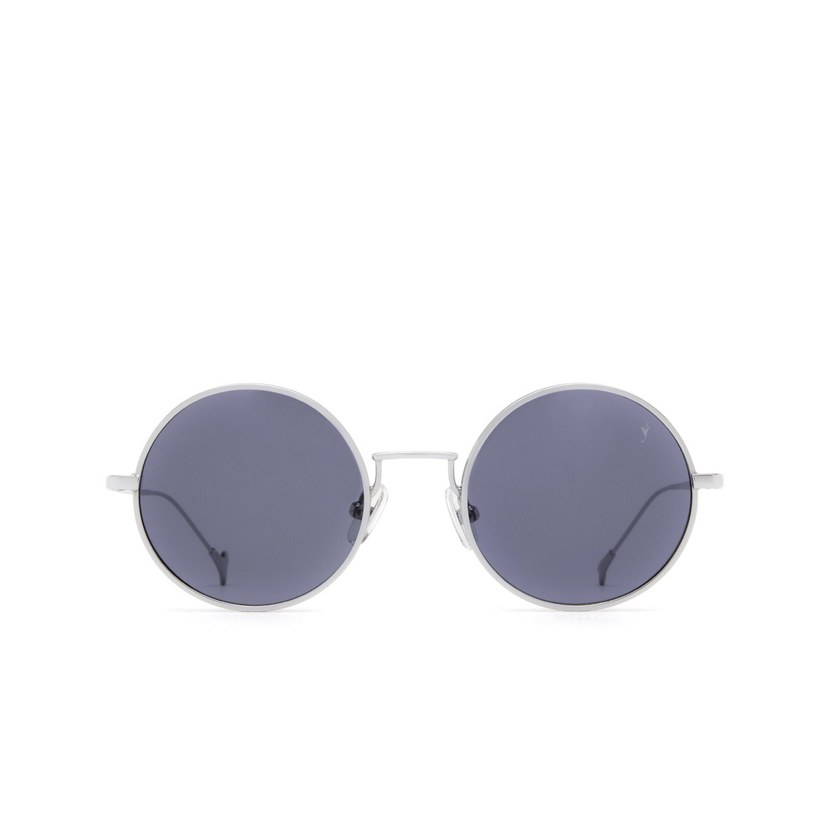 Eyepetizer® Round Sunglasses: William color Silver C.1-39 - front view.
