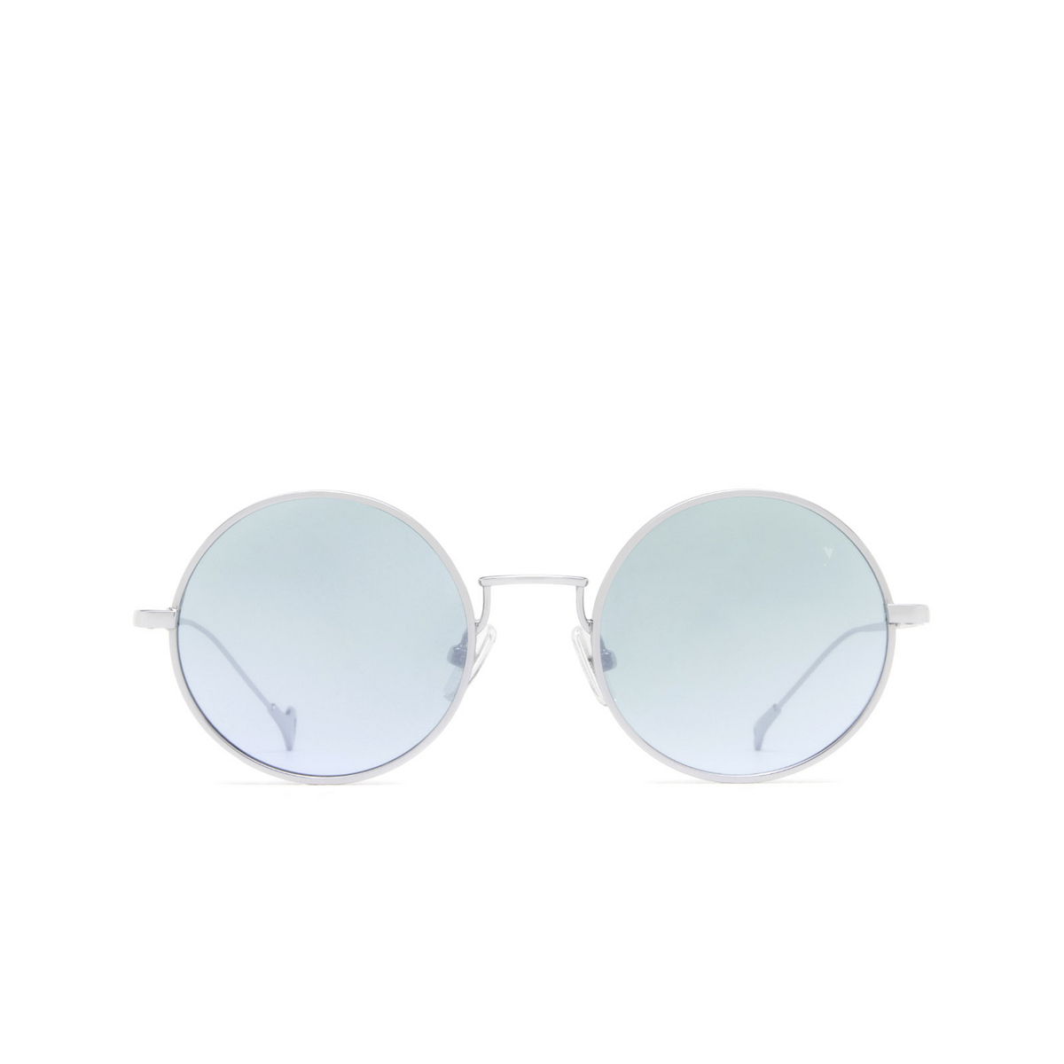 Eyepetizer® Round Sunglasses: William color Silver C.1-43F - front view.