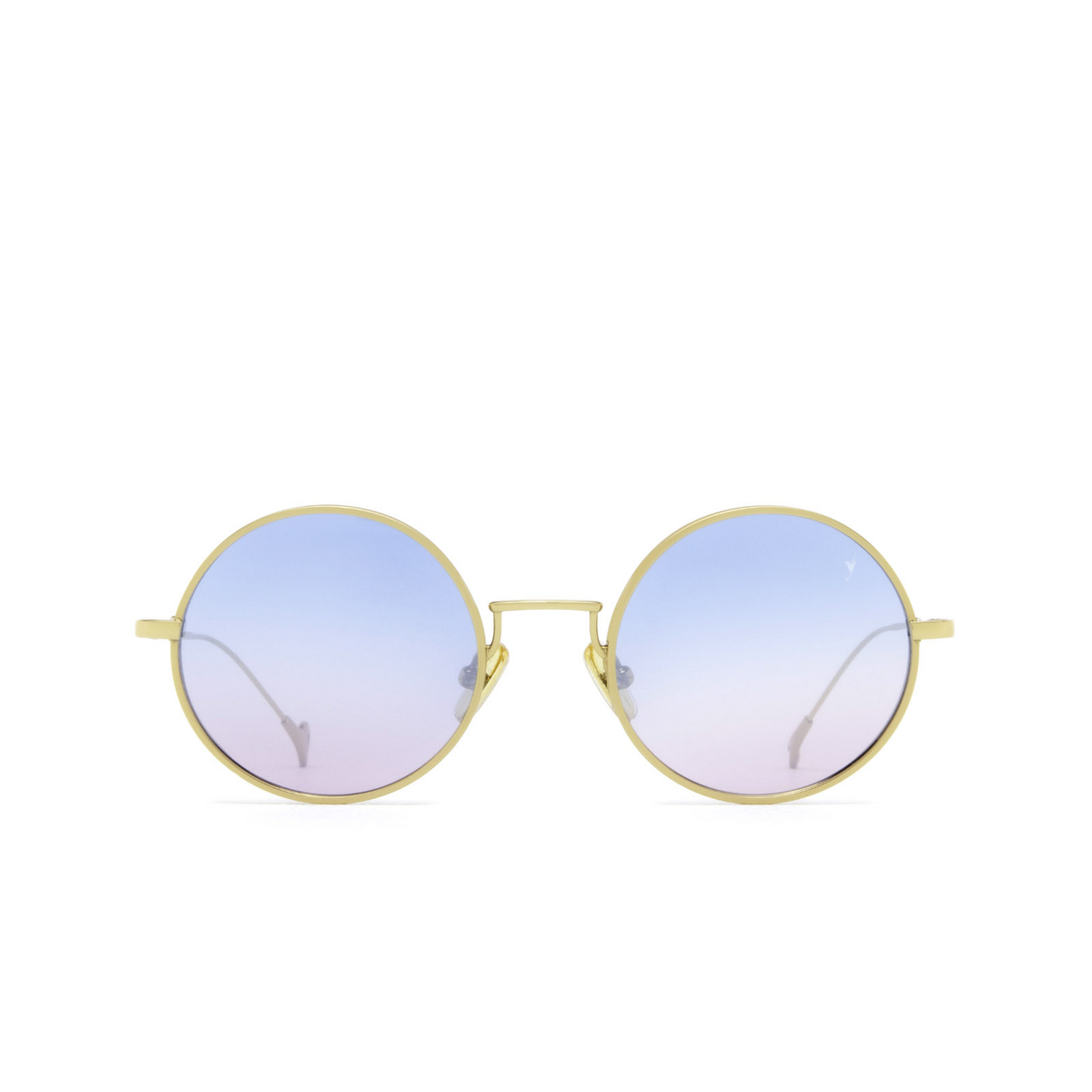 Eyepetizer® Round Sunglasses: William color Gold C.4-42F - front view.