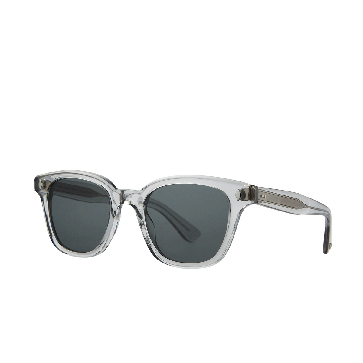 Garrett Leight® Square Sunglasses: Broadway Sun color Llg/sfbs Llg/semi-flat Blue Smoke - three-quarters view