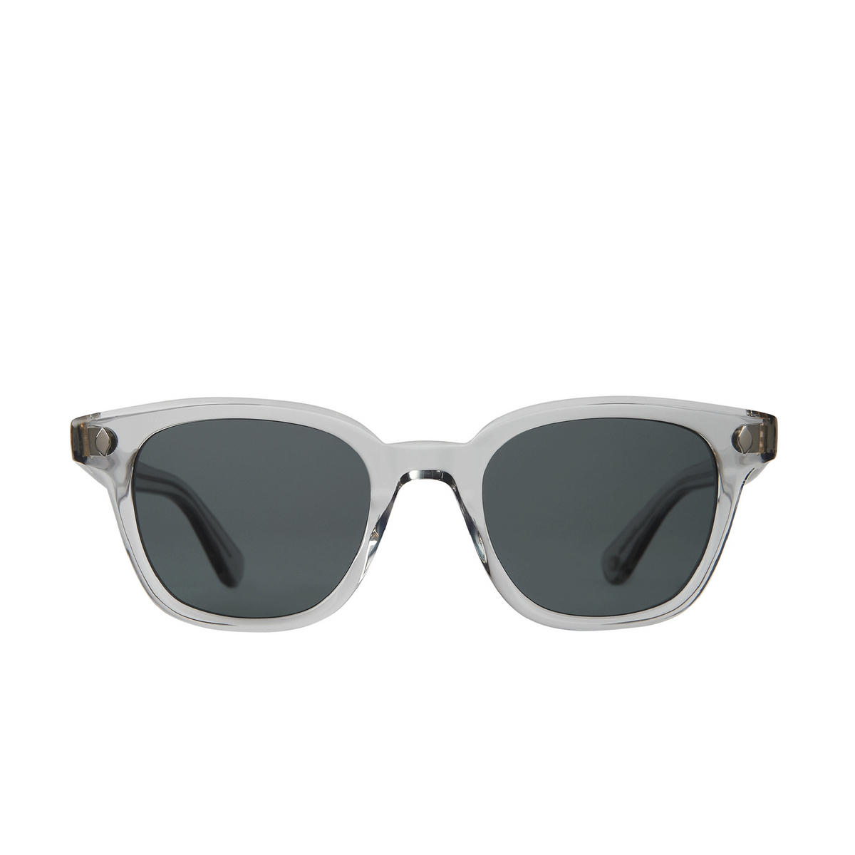 Garrett Leight® Square Sunglasses: Broadway Sun color Llg/sfbs Llg/semi-flat Blue Smoke - front view