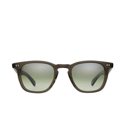 Garrett Leight® Square Sunglasses: Brooks X Sun color Blgl/olvlm Black Glass/olive Layered Mirror 