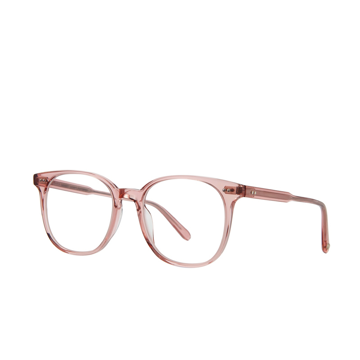 Garrett Leight® Square Eyeglasses: Carrol color Bio Rose Bio R - three-quarters view.