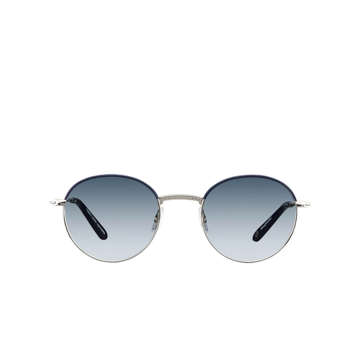 Garrett Leight CLOY Sunglasses NVY-SV/DWG Navy Silver - front view