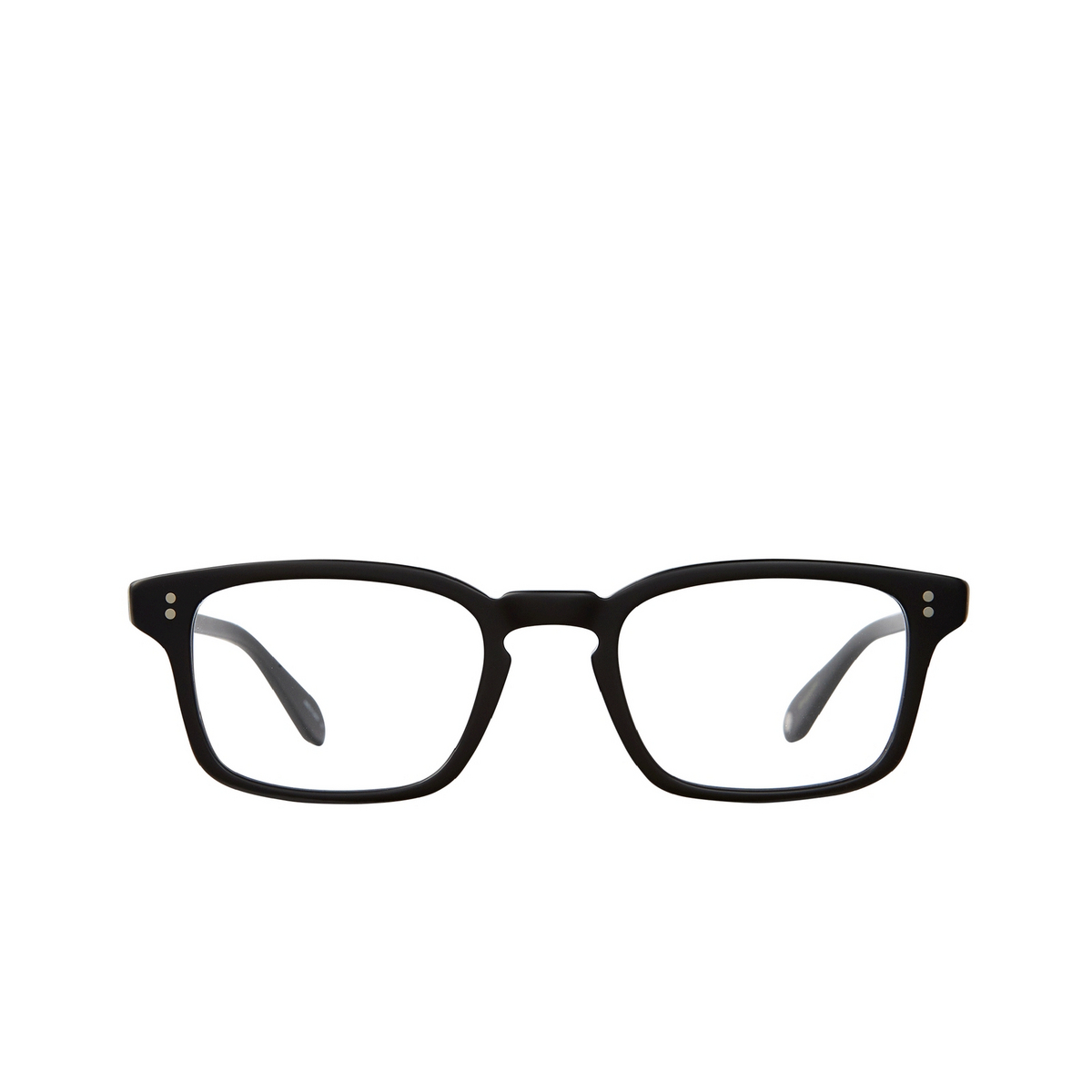 Garrett Leight® Square Eyeglasses: Dimmick color Matte Black Mbk - front view.