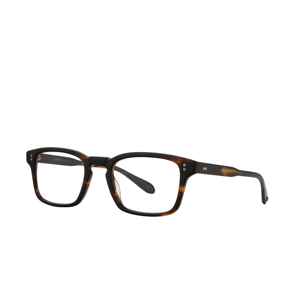 Garrett Leight® Square Eyeglasses: Dimmick color Matte Coffee Tortoise Mcoft - three-quarters view.