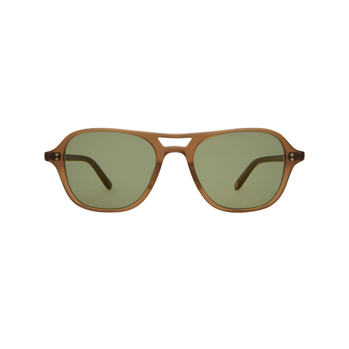 Garrett Leight DOC Sunglasses MC/SFGRN Matte Caramel - front view