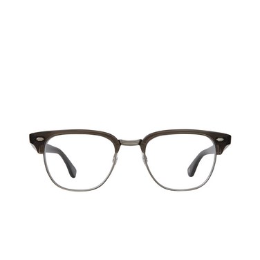 Garrett Leight ELKGROVE Eyeglasses BLGL-BS black glass-brushed silver - front view