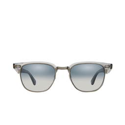 Garrett Leight® Square Sunglasses: Elkgrove Sun color Llg-bs/indlm Llg-brushed Silver/indigo Layered Mirror 