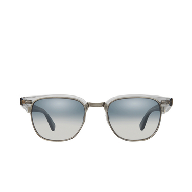 Garrett Leight ELKGROVE Sunglasses llg-bs/indlm llg-brushed silver/indigo layered mirror - front view