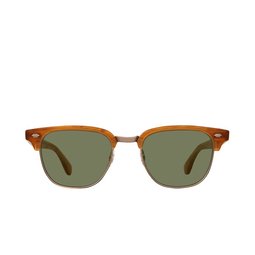 Garrett Leight® Square Sunglasses: Elkgrove Sun color Mbt-mg/grn Matte Butterscotch-matte Gold/green 