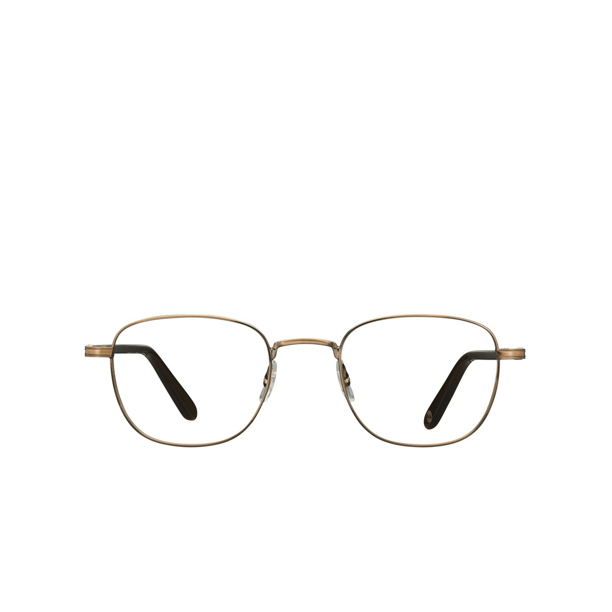 Garrett Leight® Square Eyeglasses: Garfield color Antique Gold-hazel Atg-hzl - front view.