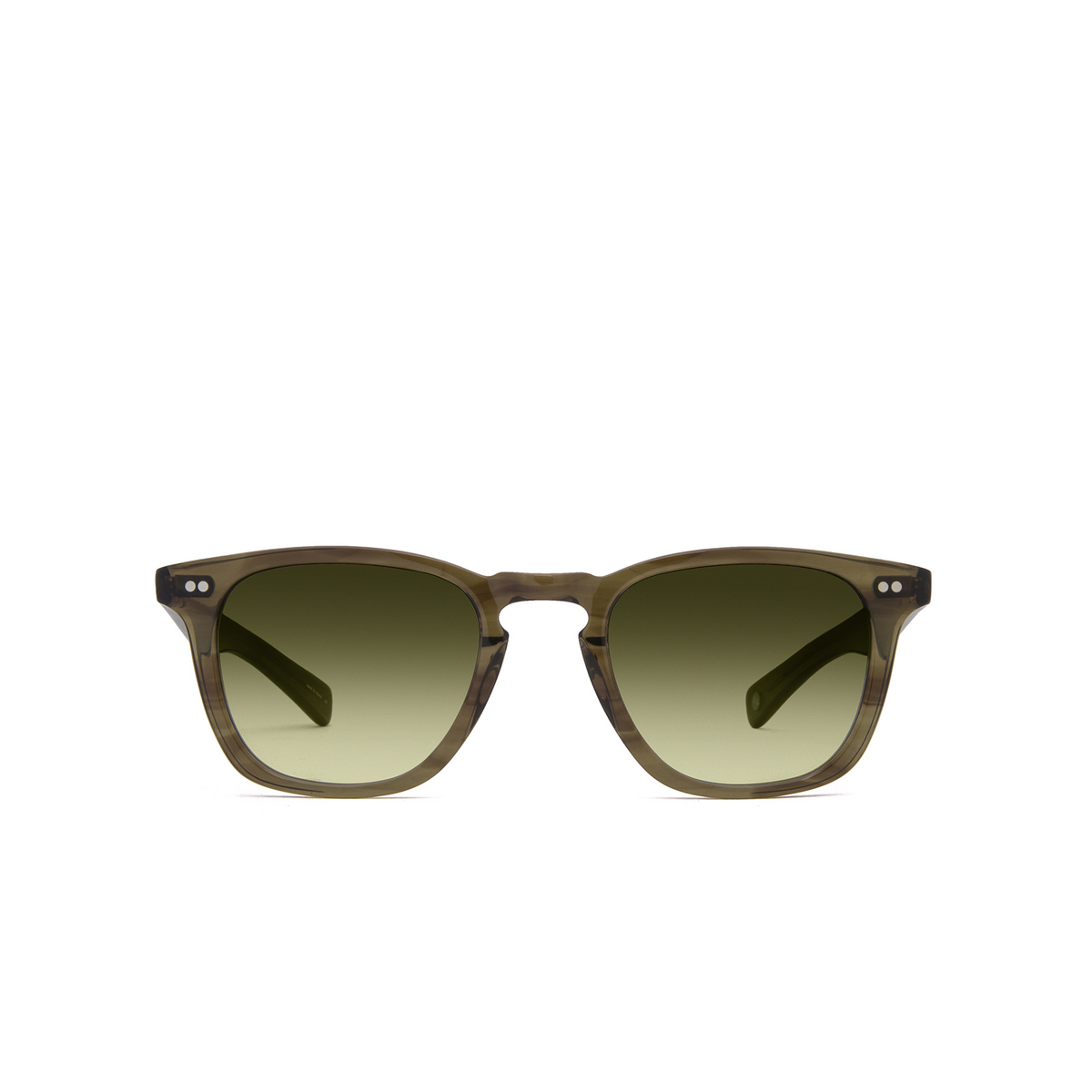 Garrett Leight® Square Sunglasses: Glco X Jenni Kayne Sun color Ot/og Olive Tortoise/olive Gradient - front view