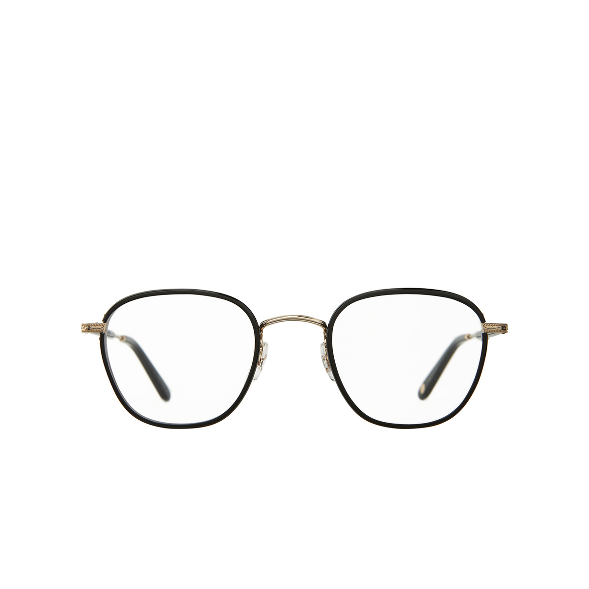 Garrett Leight GRANT Eyeglasses BK-G-BK Black-Gold-Black - front view