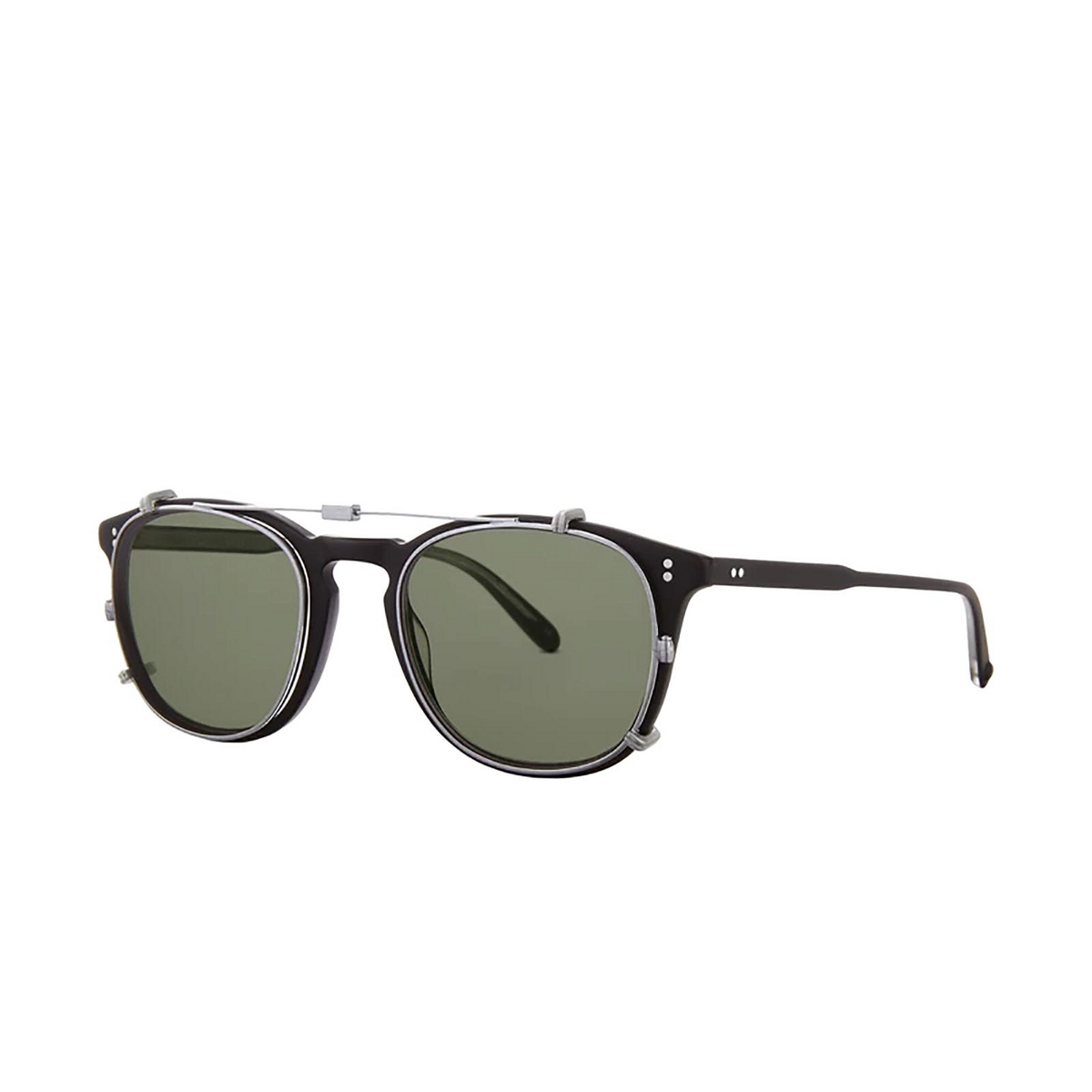 Garrett Leight KINNEY CLIP BS/G15 Brushed Silver BS/G15 Brushed Silver - three-quarters view