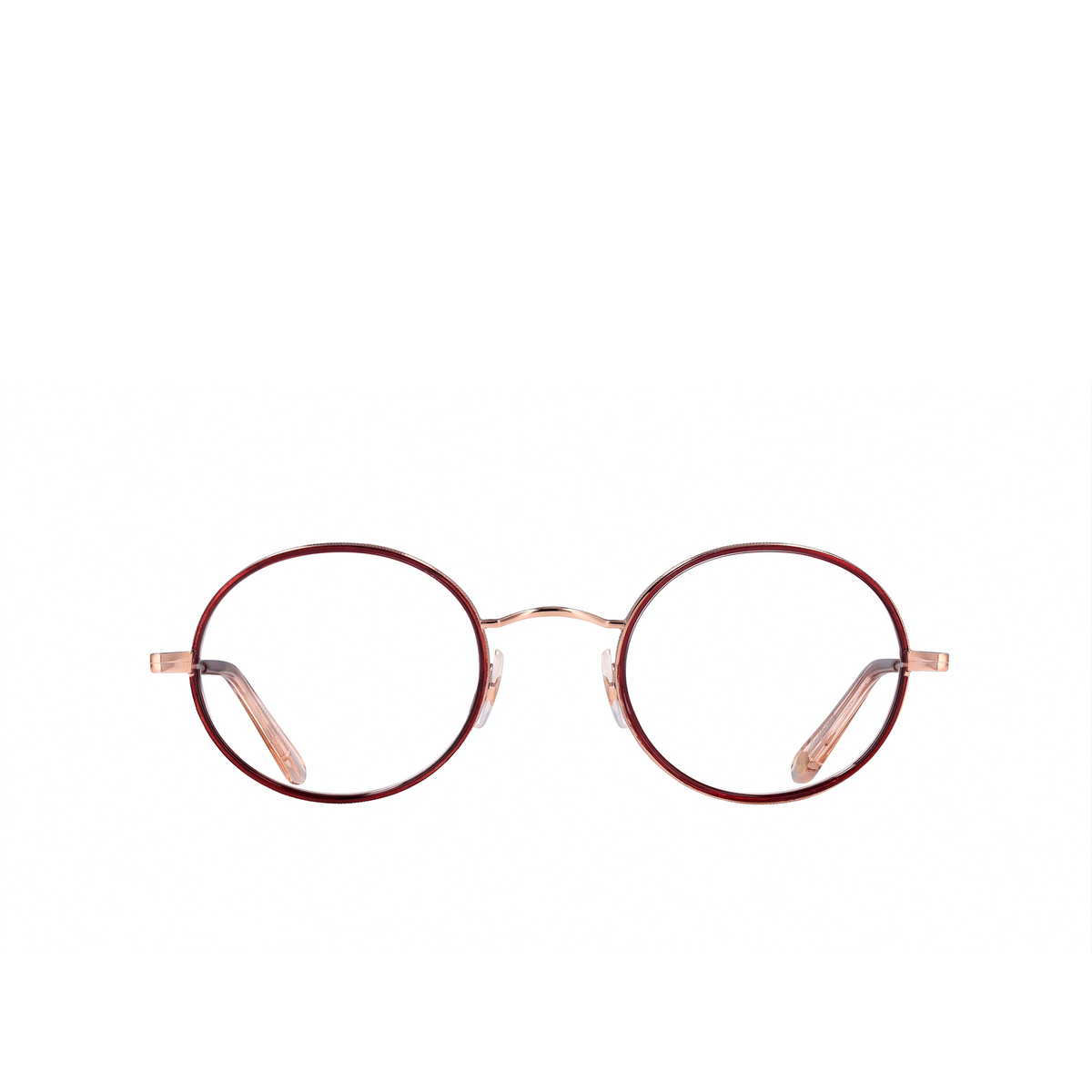 Garrett Leight LINDEN Eyeglasses BGY-RG-NU Burgundy-Rose Gold-Nude - front view