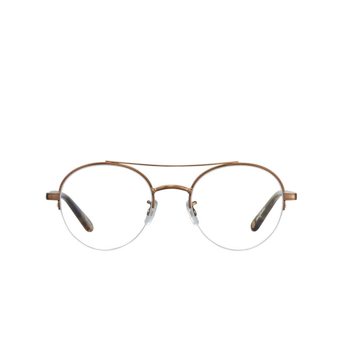 Garrett Leight MANCHESTER Eyeglasses BG-FET Brushed Gold-Feather Tortoise - front view