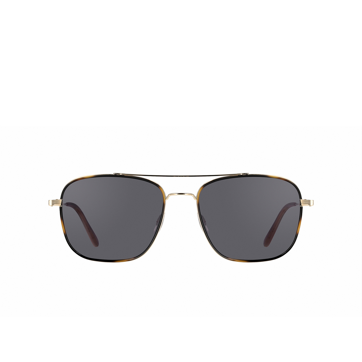 Garrett Leight MARR Sunglasses TE-G/SFMBKM Tiger Eye-Gold - front view