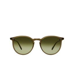Garrett Leight® Round Sunglasses: Morningside Sun color Olio Olio/sfog.