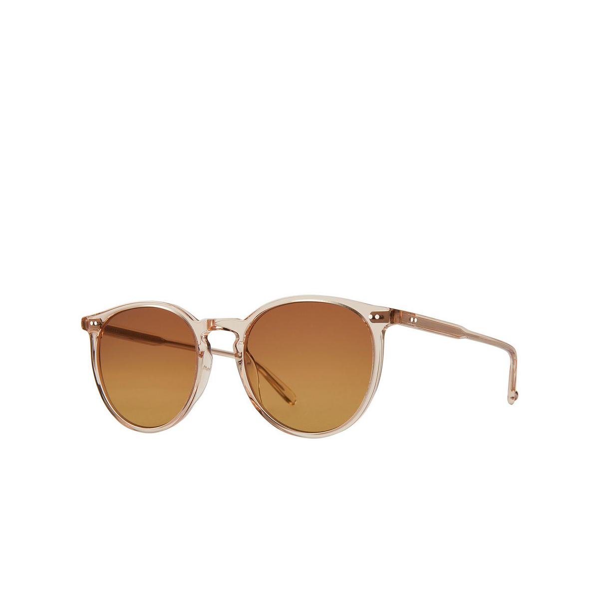 Garrett Leight® Round Sunglasses: Morningside Sun color Pro/sfhwdg Prosecco - three-quarters view