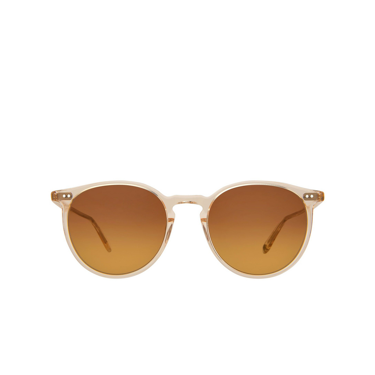 Garrett Leight® Round Sunglasses: Morningside Sun color Pro/sfhwdg Prosecco - front view