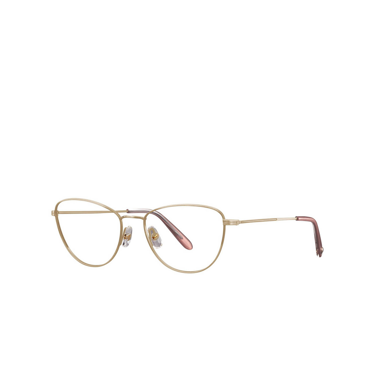 Garrett Leight OLIVE Eyeglasses MG-MKVE Matte Gold-Mink Velvet - 2/3