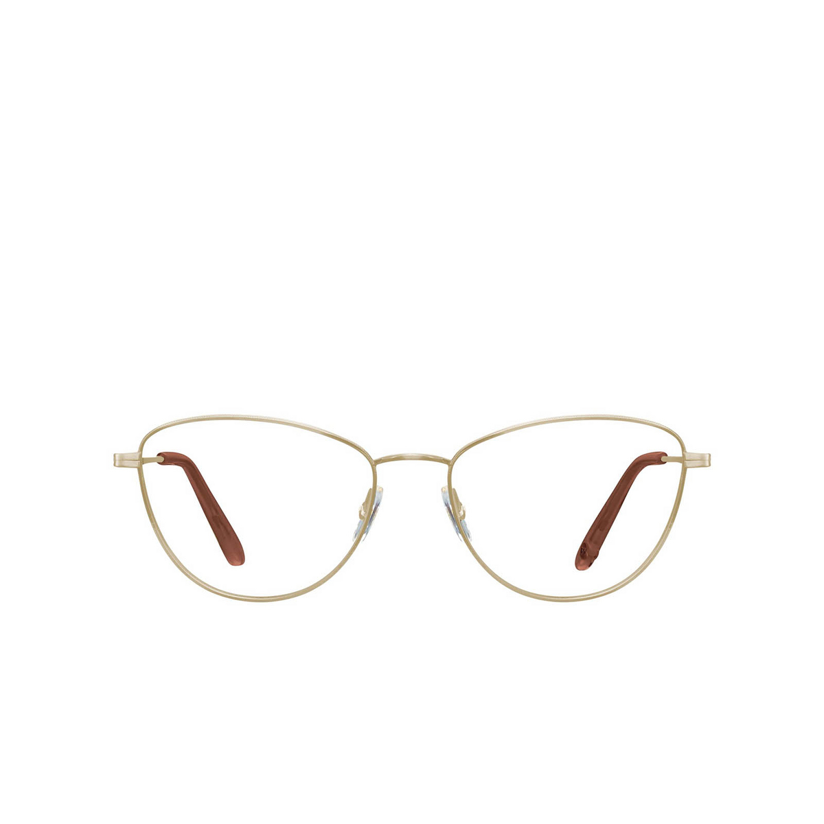 Garrett Leight OLIVE Eyeglasses MG-MKVE Matte Gold-Mink Velvet - front view