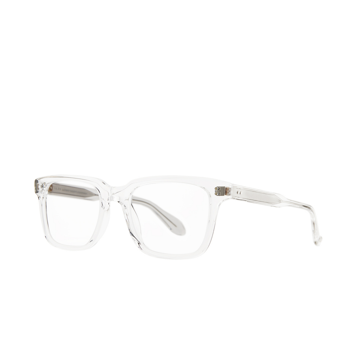 Garrett Leight PALLADIUM Eyeglasses CR Crystal - three-quarters view