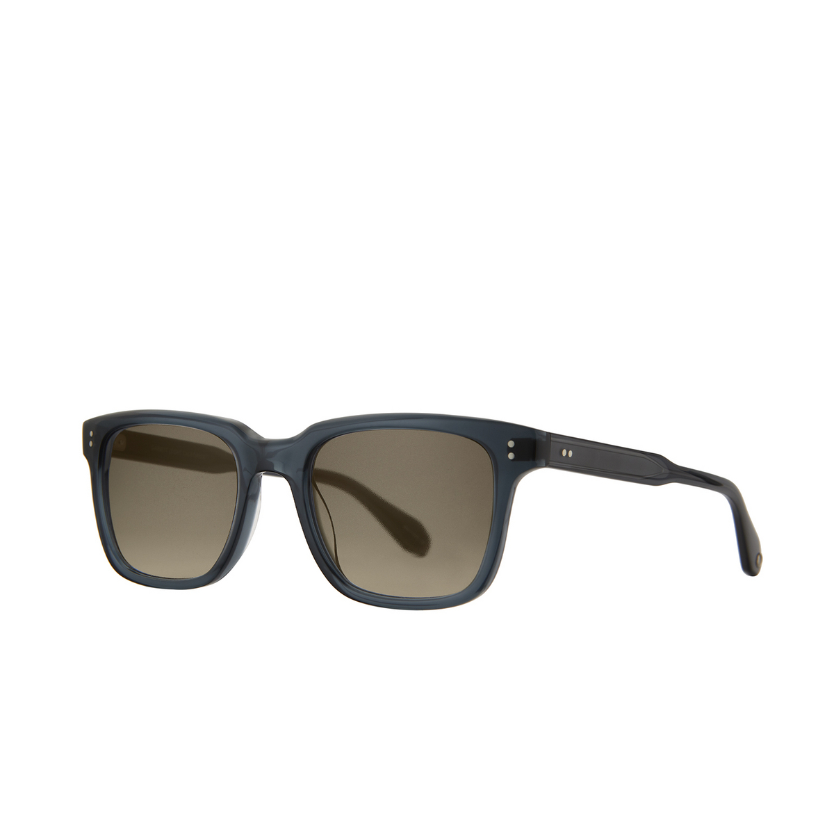 Garrett Leight® Square Sunglasses: Palladium Sun color Nvy/pog Navy/pure Olive Gradient - three-quarters view