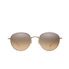 Garrett Leight PALOMA M Sunglasses G-PG/SFBRLM gold-pure glass/semi-flat brown layered mirror - product thumbnail 1/3