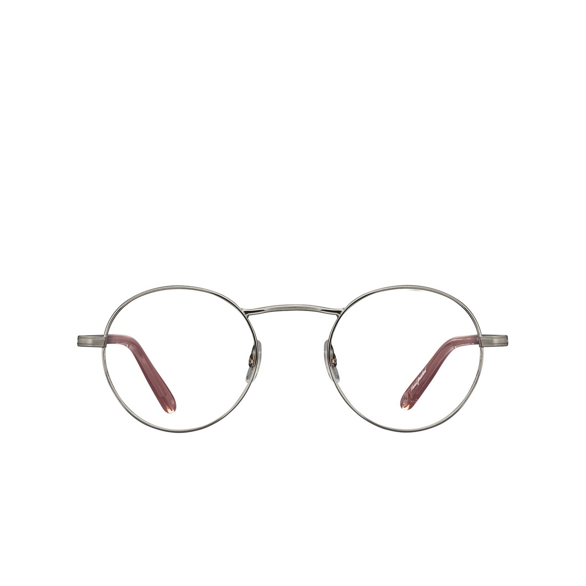 Garrett Leight PENMAR Eyeglasses BS-DER Brushed Silver-Desert Rose - front view
