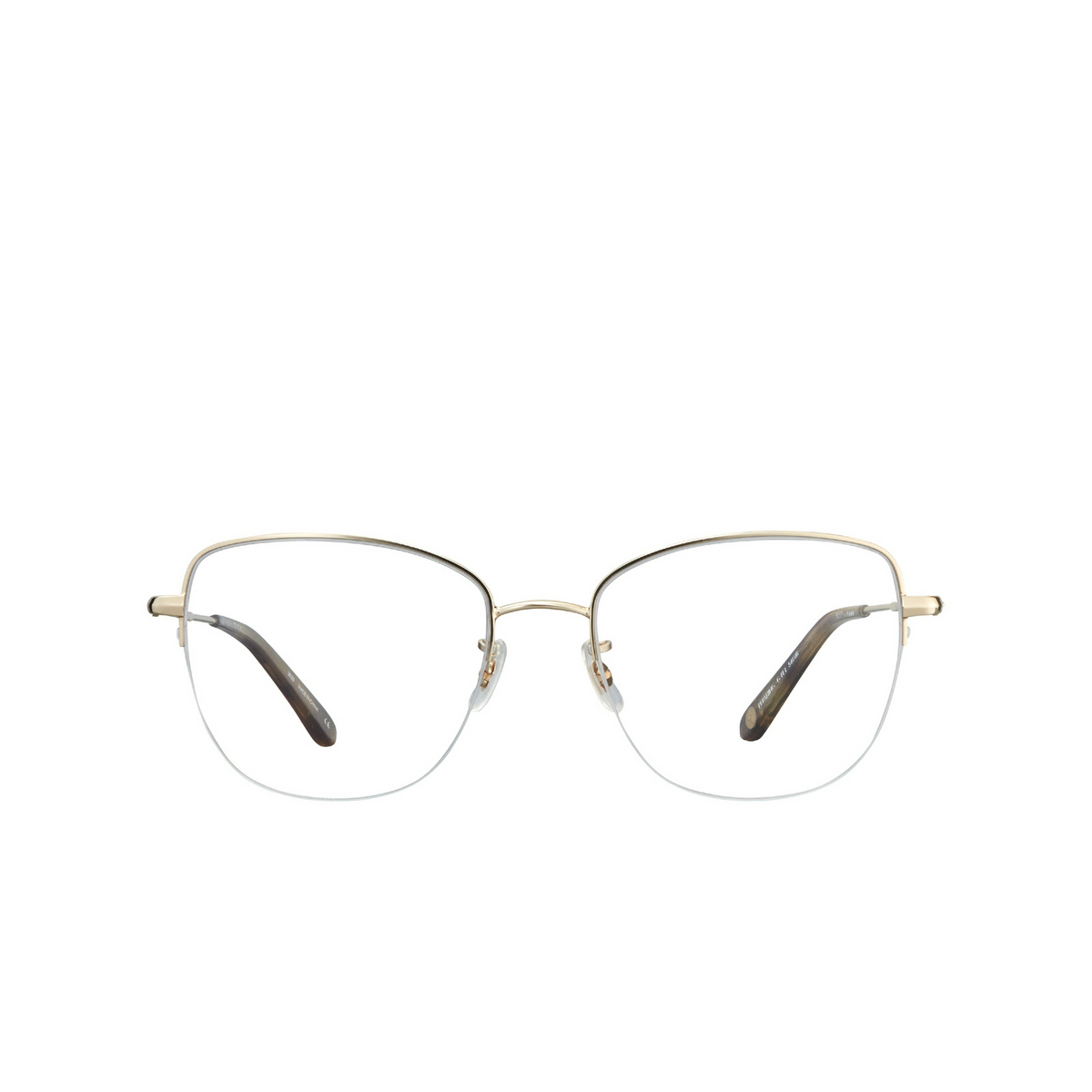 Garrett Leight PERSHING Eyeglasses G-FET Gold-Feather Tortoise - front view