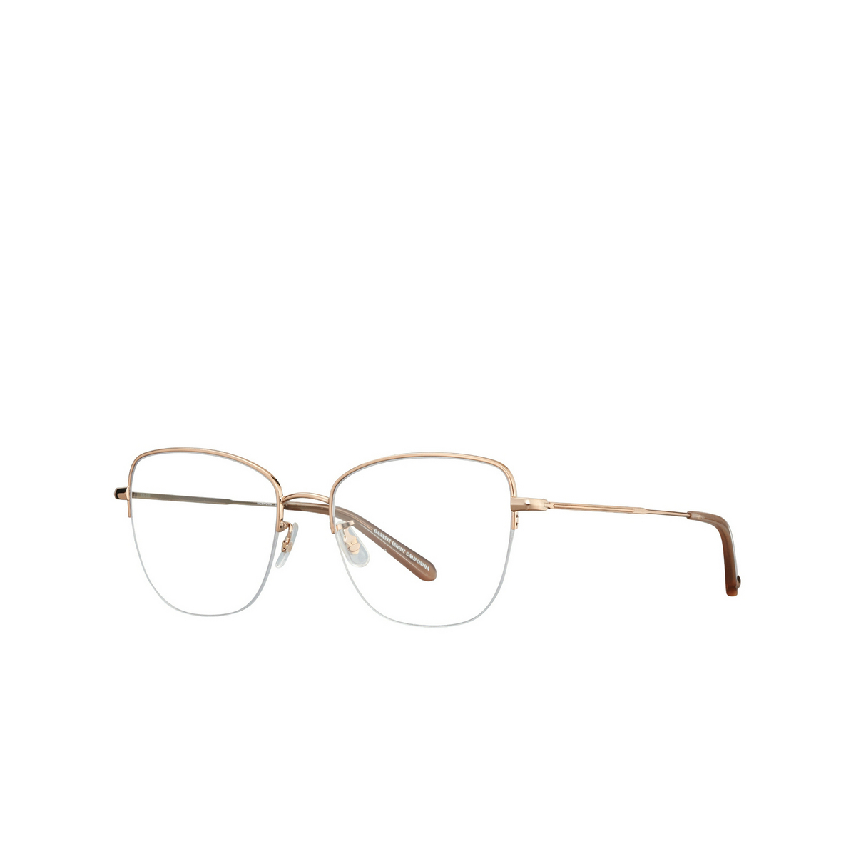 Garrett Leight PERSHING Eyeglasses RG-DV Rose Gold-Dove - three-quarters view